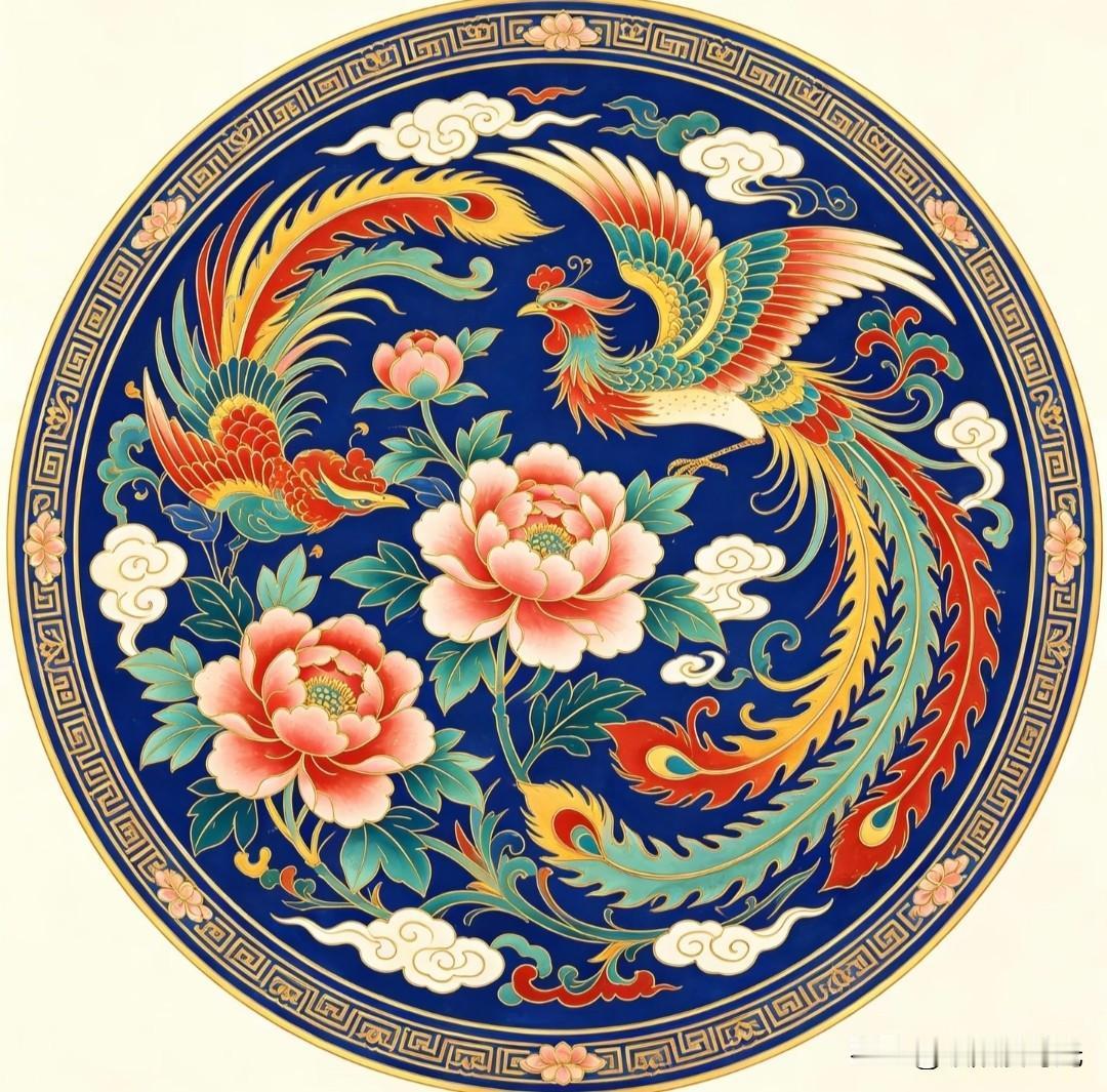 景泰纹样绘珍禽，花鸟藏吉，一圆尽揽中式风雅
美伢美呀传统花鸟纹样图分享中式纹样设