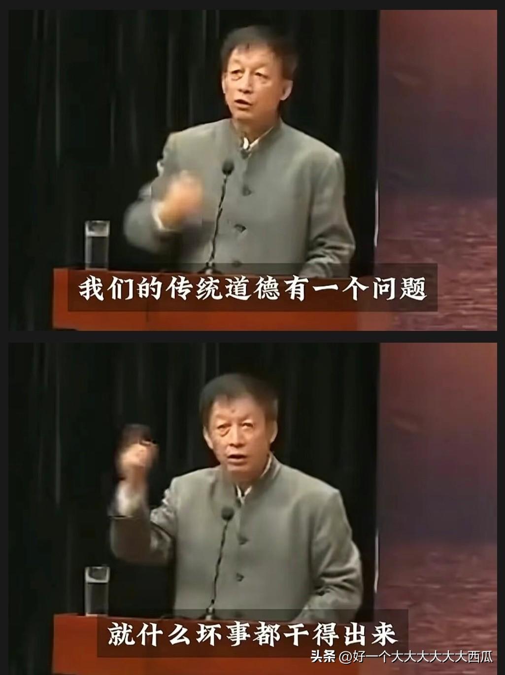 易中天曾经说中国人没有信仰，
所以才会很多时候突破底线，
什么坏事都干得出来。