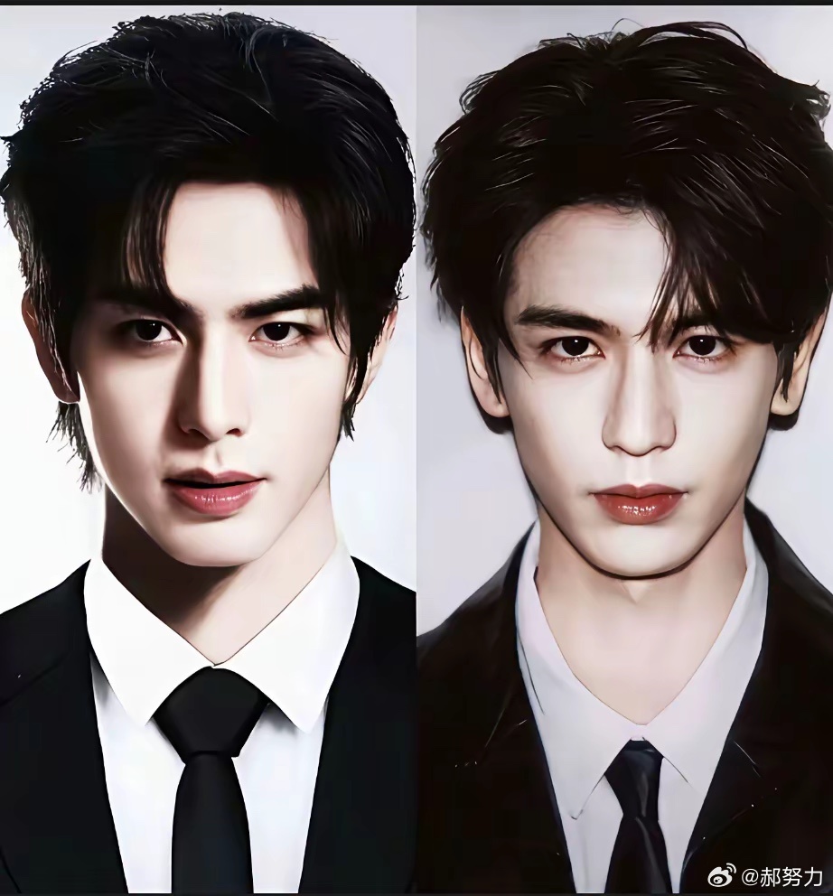 都说他俩像说实话乍一眼确实挺像的但仔细看觉得张凌赫眼睛更清澈，五官更清晰立体感强