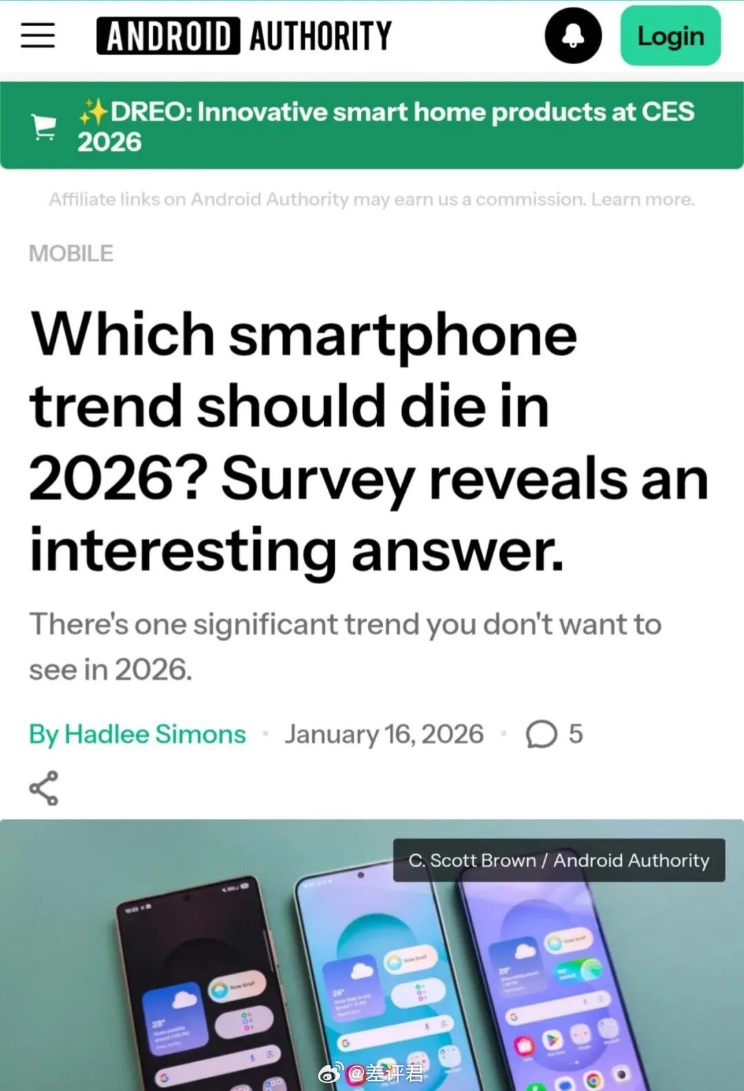 #最该消失的手机设计# 海外科技媒体 Android Authority 搞了个