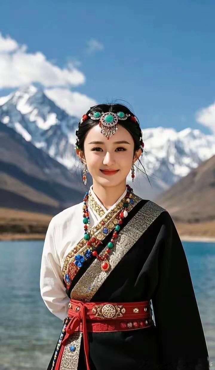 赵丽颖饰演的“西藏卓玛”，形象美丽动人，性格温柔善良，展现出坚韧执着，仿佛将西藏