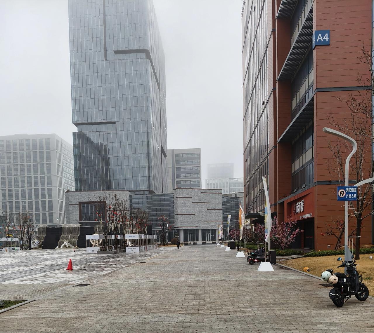 今天威海小雨加大雾，感觉风景还是很漂亮的，可惜比较懒，没有去海边瞅瞅。