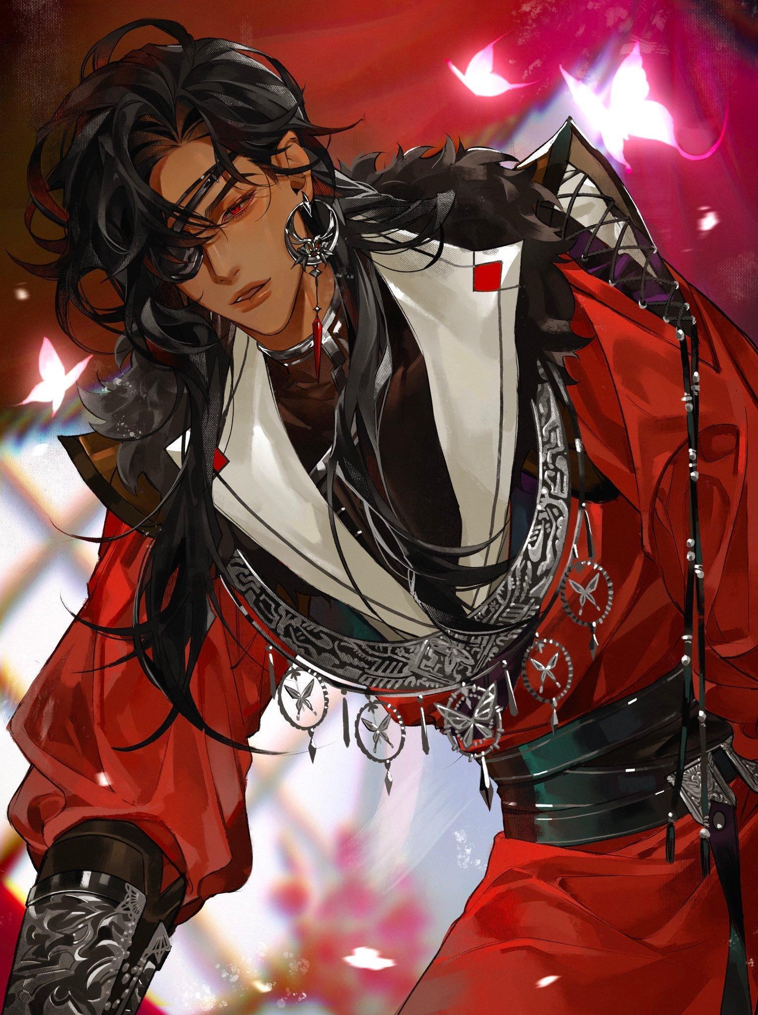 一身红衣两种模样❣️张扬桀骜的鬼王，温柔谦和的三郎❤️‍🩹天官赐福丨花城 ​​