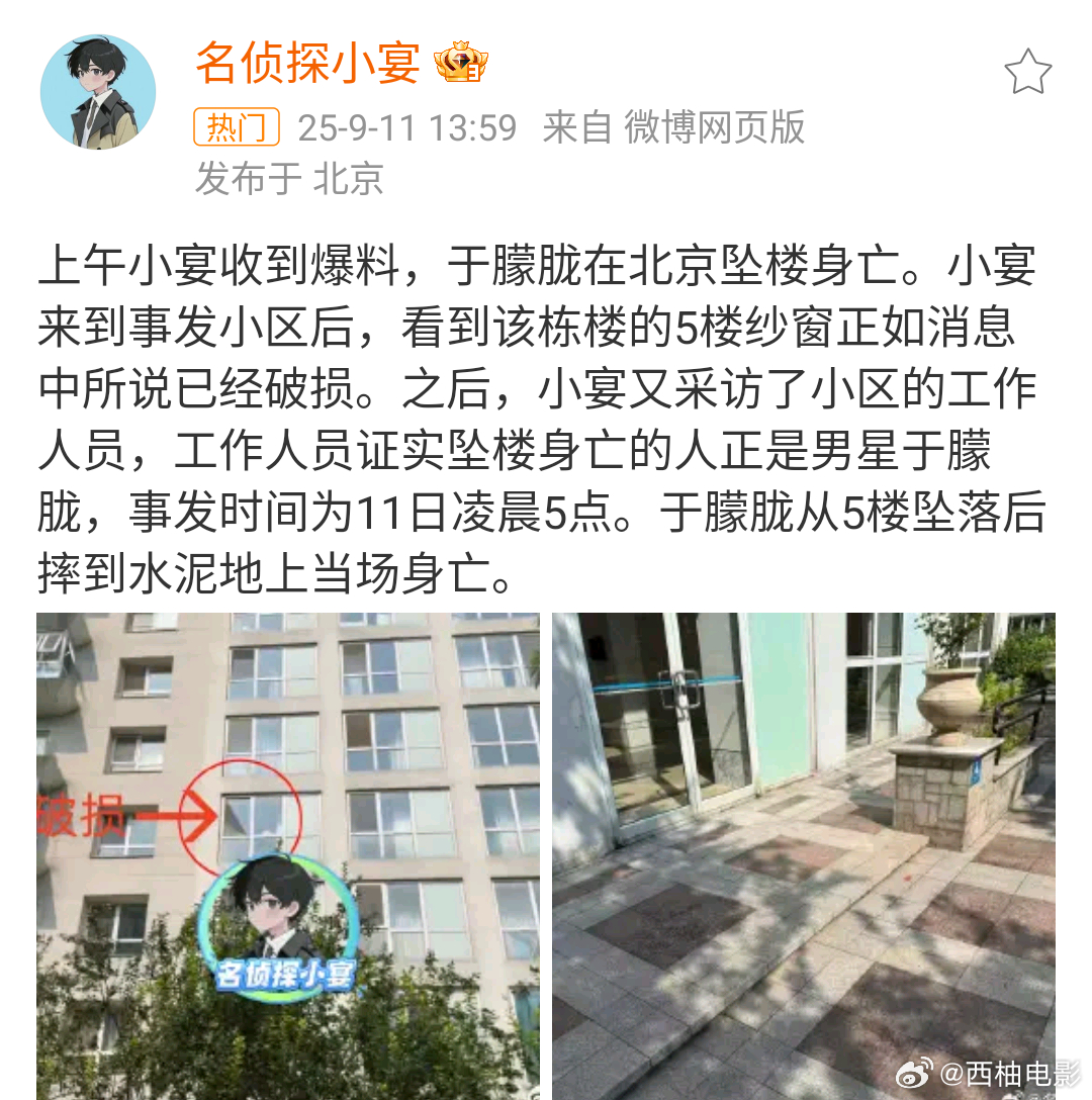 于朦胧从5楼坠落摔到水泥地上于朦胧从5楼坠落到水泥地上当场身亡 于朦胧从5楼坠落