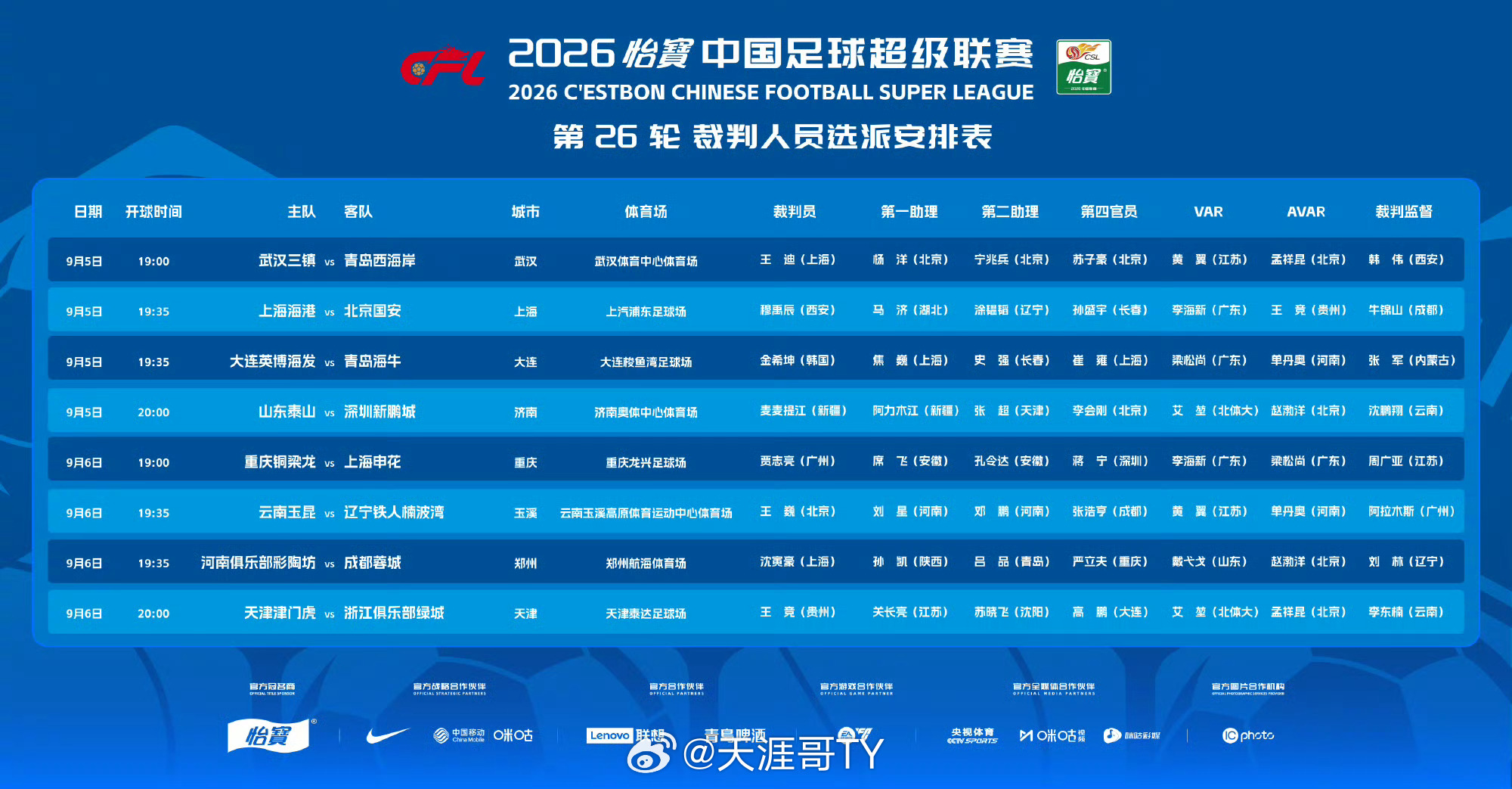 山东泰山[超话] |山东泰山vs深圳新鹏城 比赛时间:2026.9.5日 20: