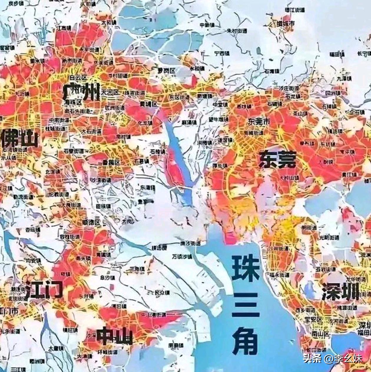 看到这张图就知道珠三角的经济为什么这么牛了吧。