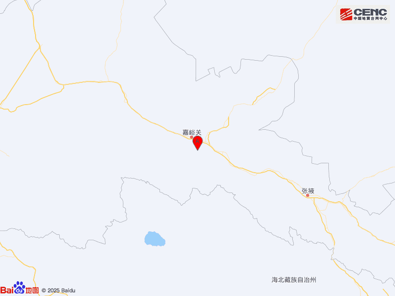 甘肃酒泉市肃州区附近发生3.0级左右地震