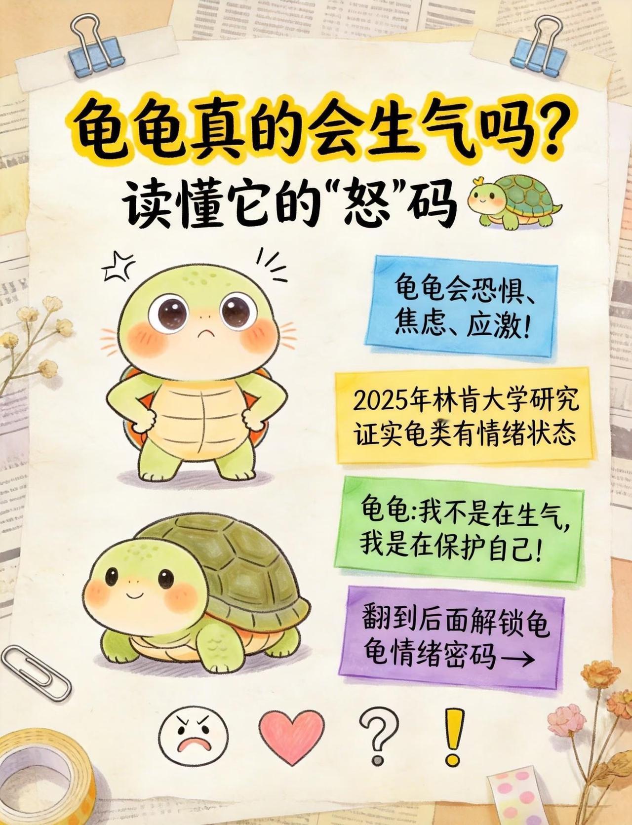 龟龟真会生气？揭秘冷知识🐢
“我家龟龟今天居然对我张嘴哈气，是不是生气了？！”