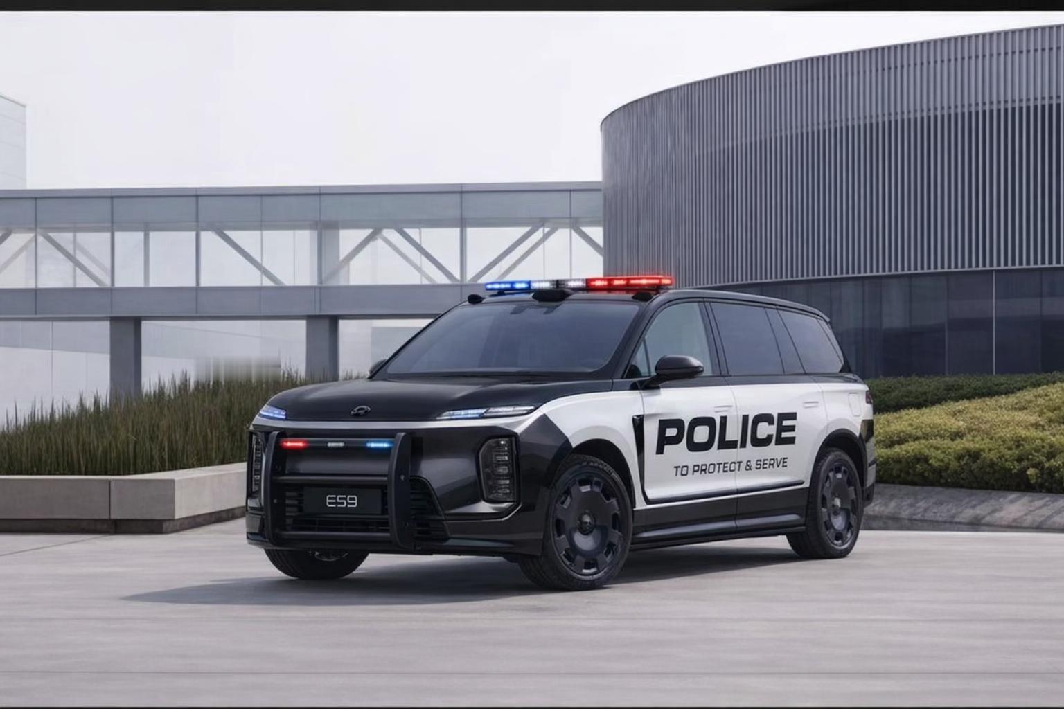 网友还是很有才华的，AI了一台美式JC涂装的ES9，看上去毫无违和感啊。体量、气