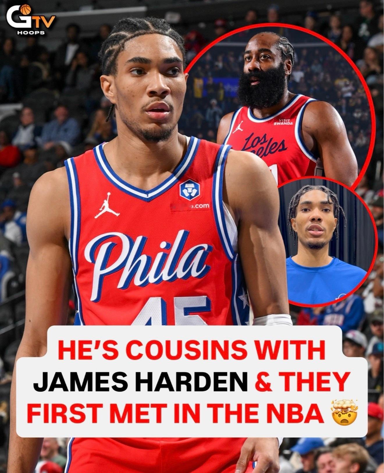 登哥在NBA里有个表弟？76人双向亨特·萨利斯是哈登的表兄弟，在父系一侧与哈登有