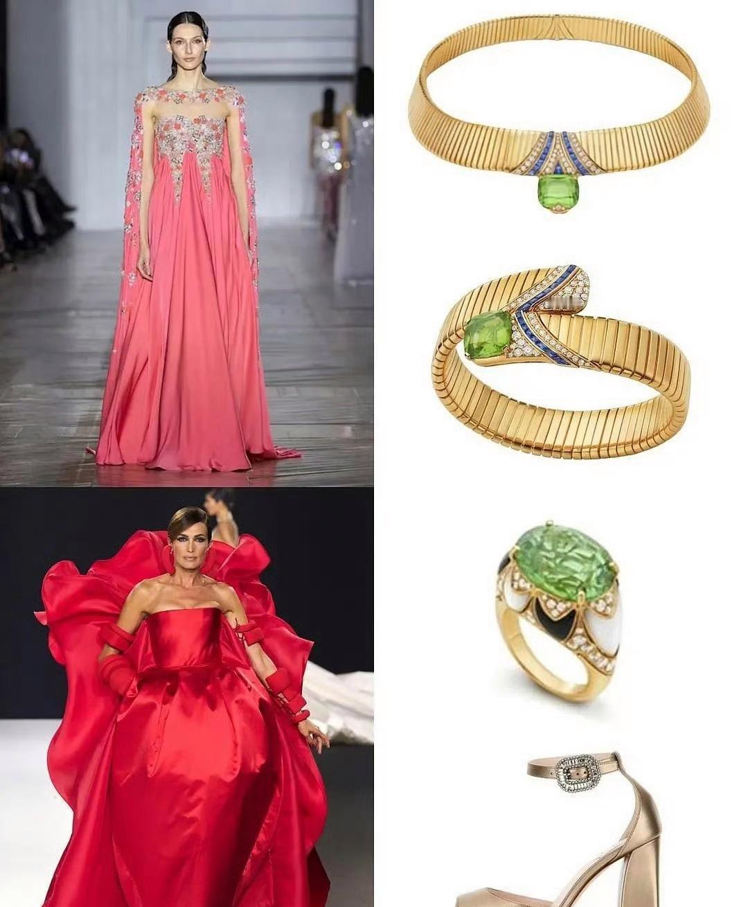赵露思VOGUE活动造型登上两国海外趋势，春夏定制、高定礼服加宝格丽高珠，排面和