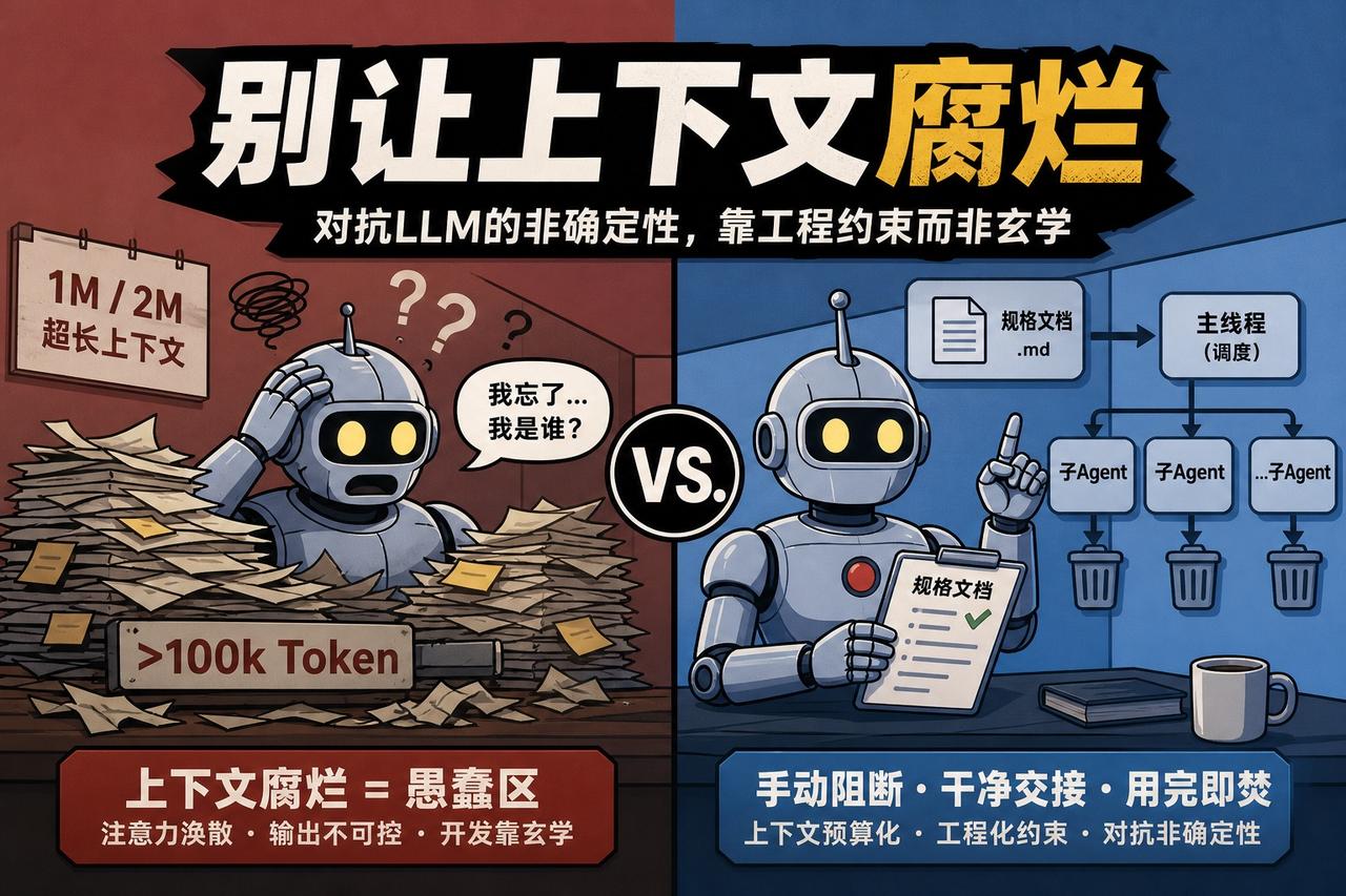 【大上下文窗口的营销幻觉与工程自救】

厂商吹嘘的1M甚至2M超长上下文只是营销