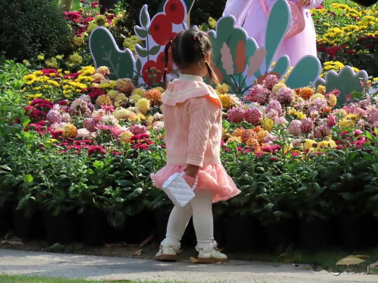 粉嫩小公主在花海中漫步🌸👗