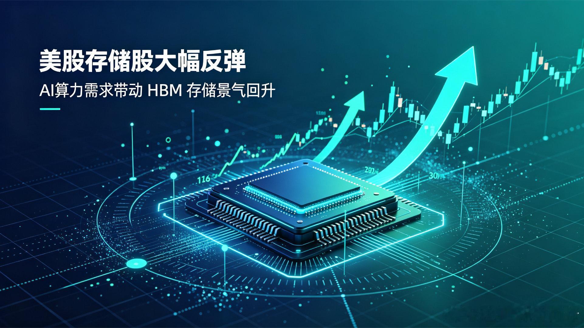 美股存储股大幅反弹隔夜海外存储板块迎来反弹行情。一方面通胀数据降温，市场对于美联