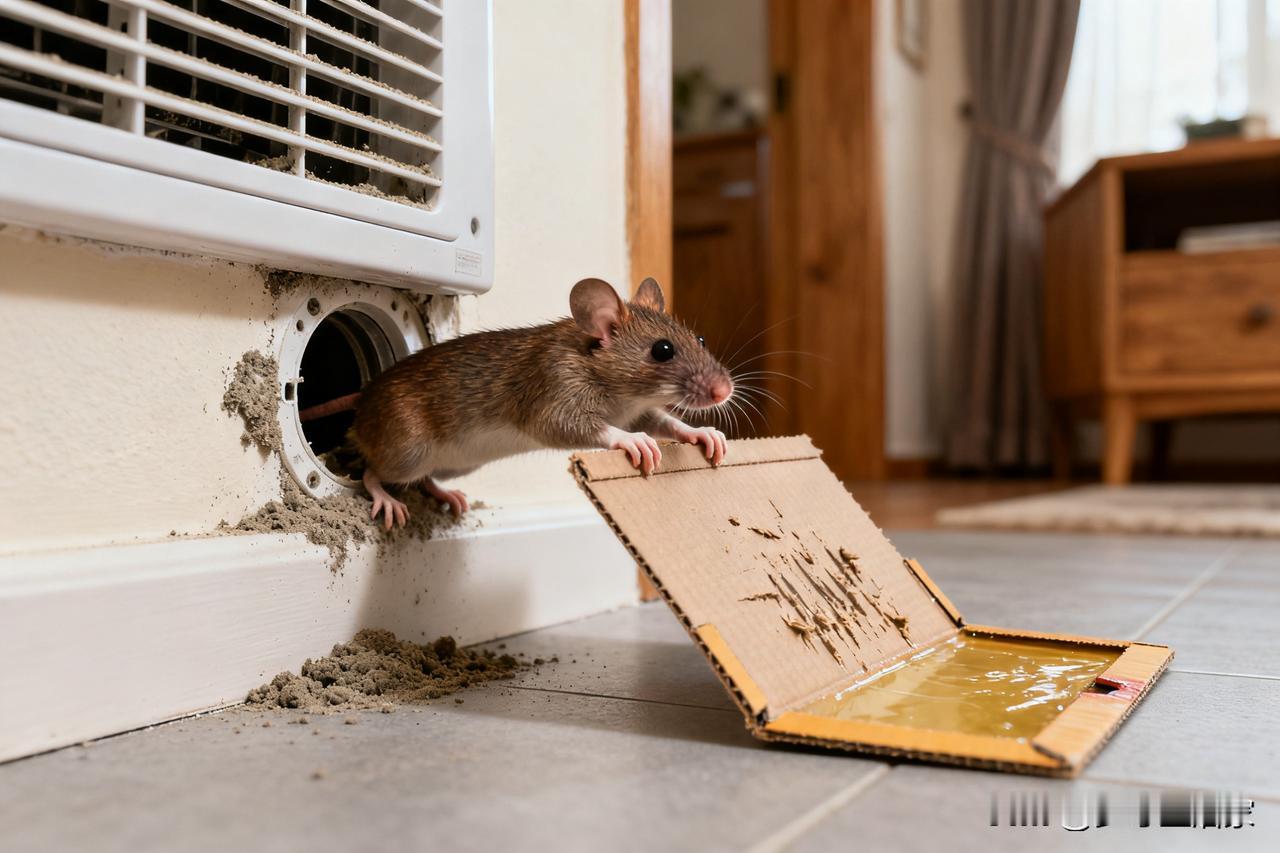 要说老鼠这小身板只要有个洞就能进来。

我刚搬家那会，因为是三楼外墙外面还有一层