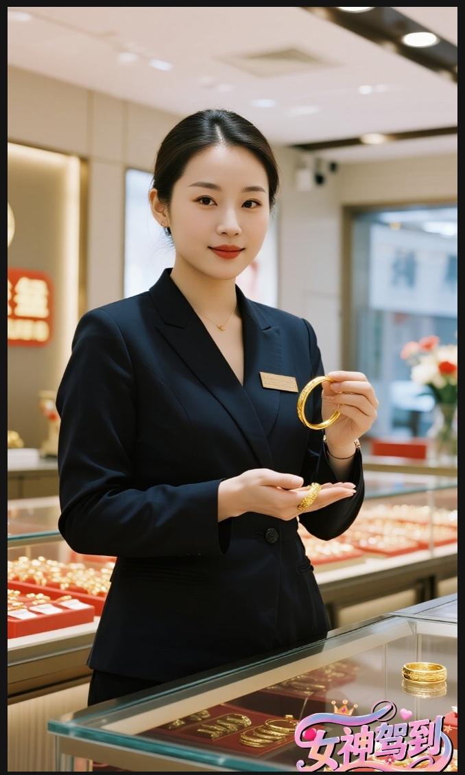 在抖音看到美女说，三八节谁给我买金镯子就和谁跑，情人节的时候就想跑了，没人给买金