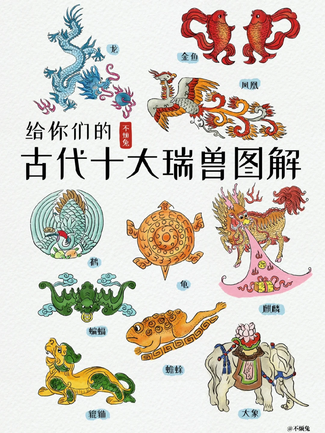 📕传统文化｜古代十大瑞兽图解大全