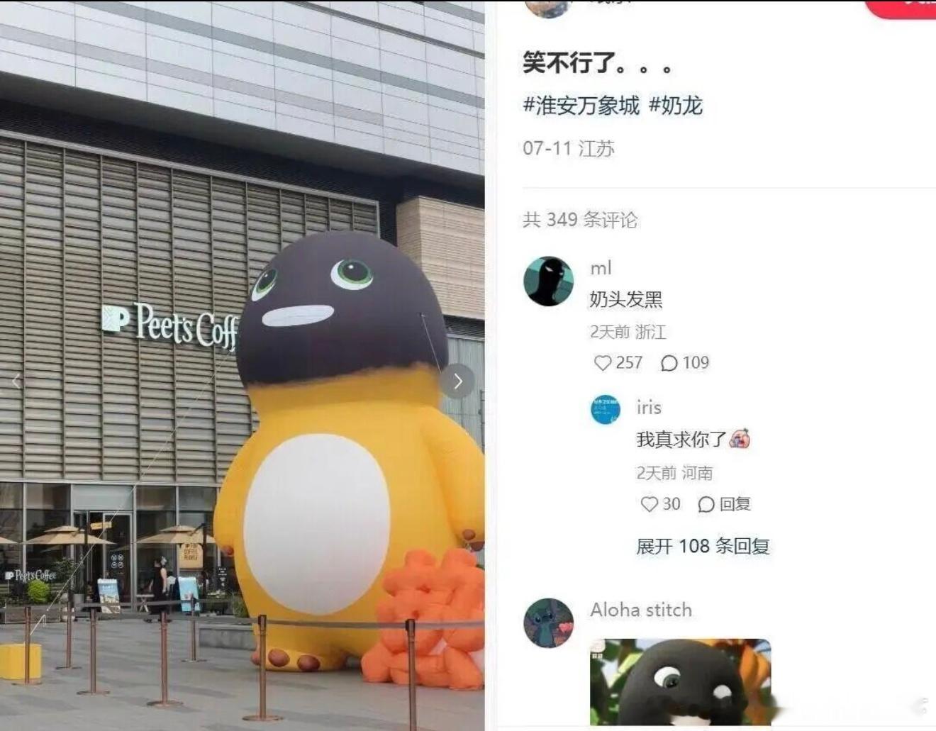 6414这天气奶龙都晒黑了 