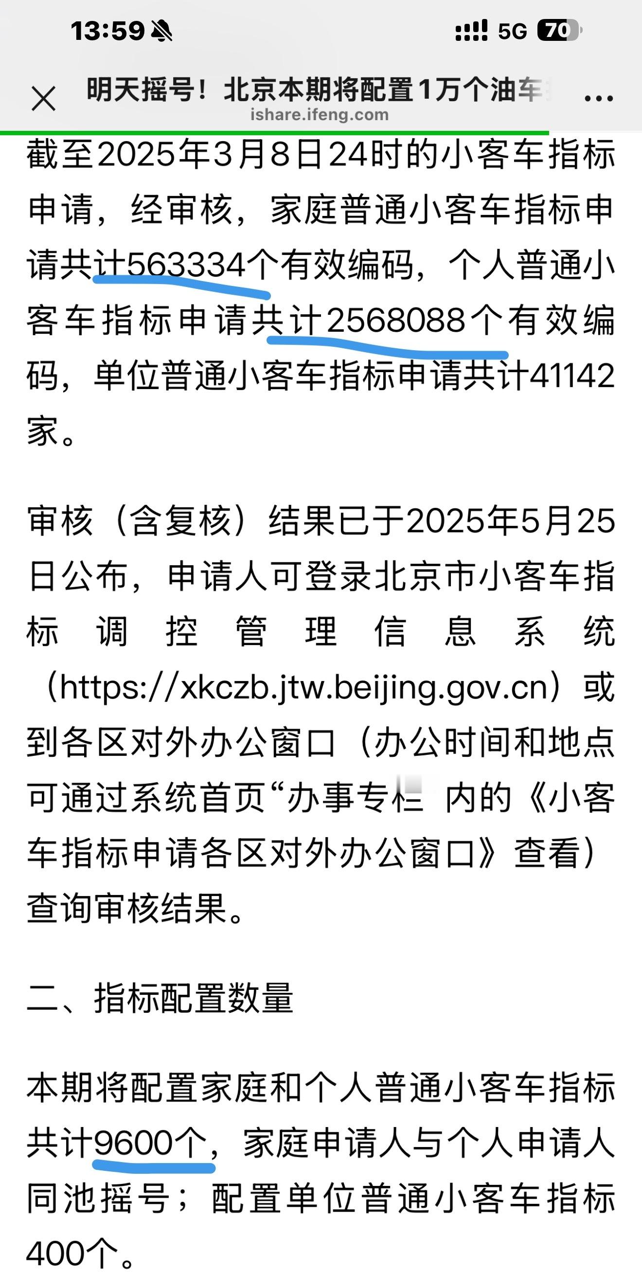 明天北京小客车汽油标摇号，半年一次。这次的基数共有56.3万家庭➕256.8万个