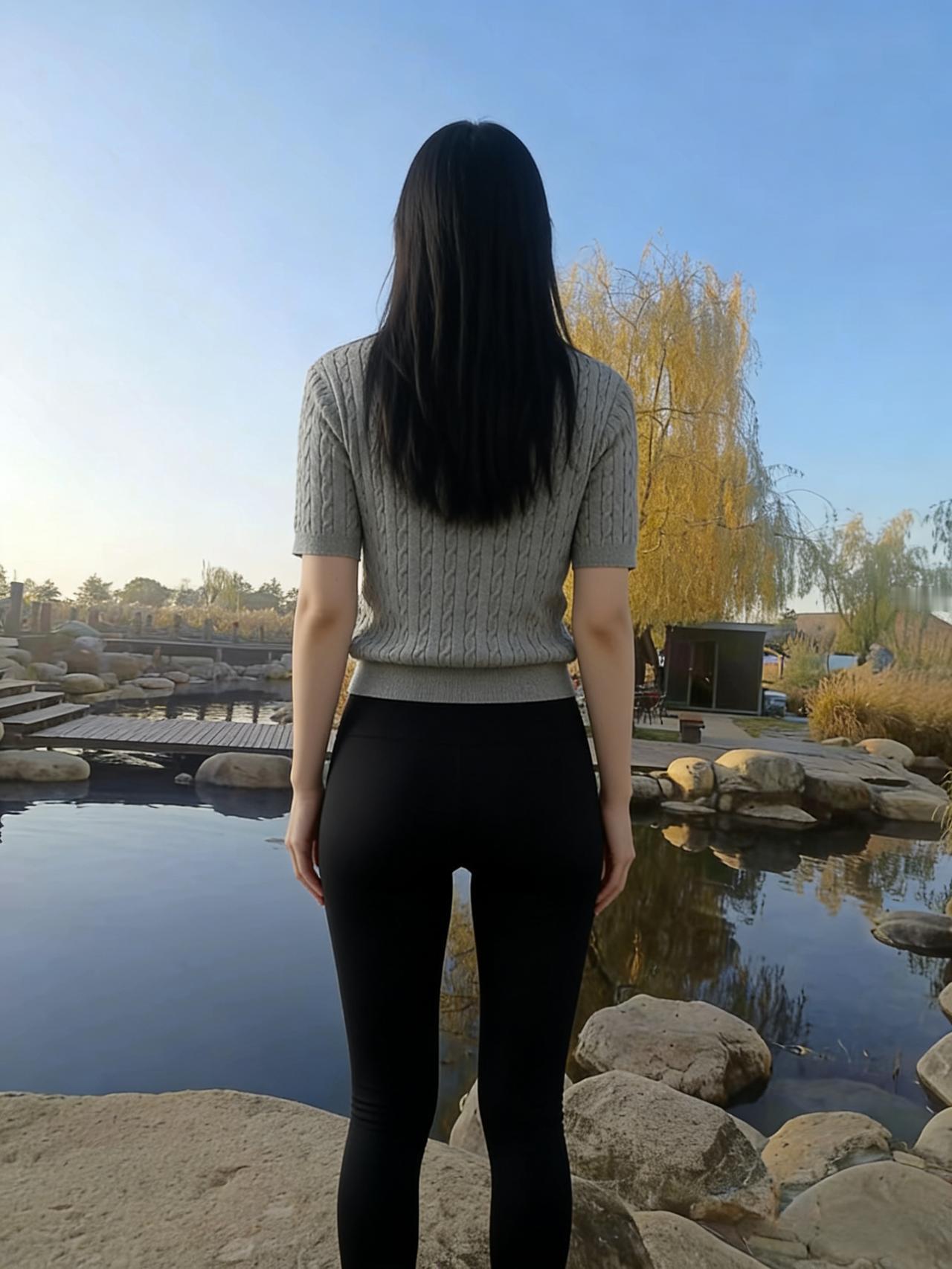 你站在石岸
像灰雀停在时光的枝头
水面铺开天空的蓝
云影在你脚下流动
～
你是桥