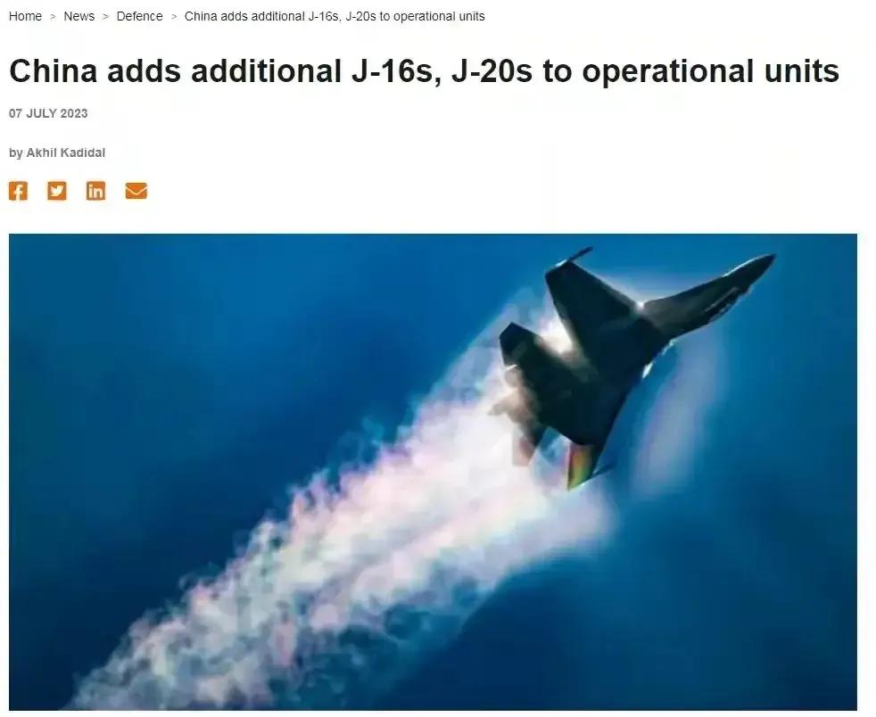 外媒披露中国空军歼20装备数量。根据外媒简式报道，中国空军最先进的主力战机歼16