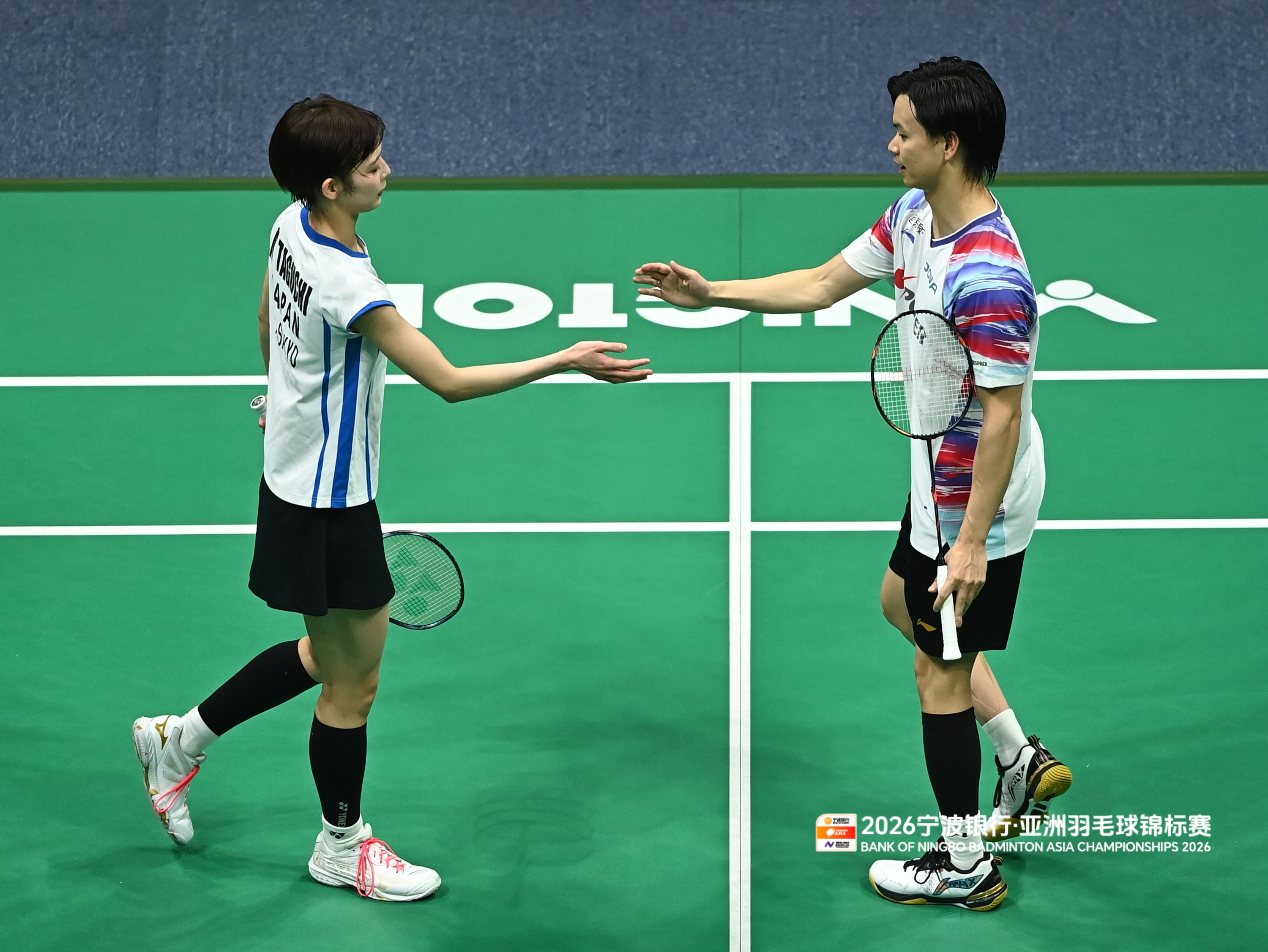 渡边勇大/田口真彩🇯🇵 21-19、24-22 叶宏蔚/詹又蓁下轮对手：程星