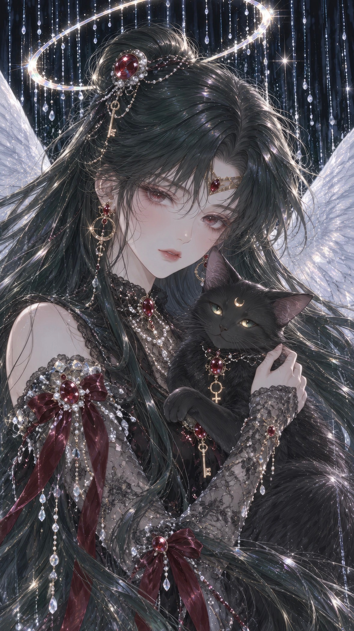 月光化成钻石雨，她们怀里的宠物也在发光！✨动漫追番团宿舍一起追番有多爽二次元招新