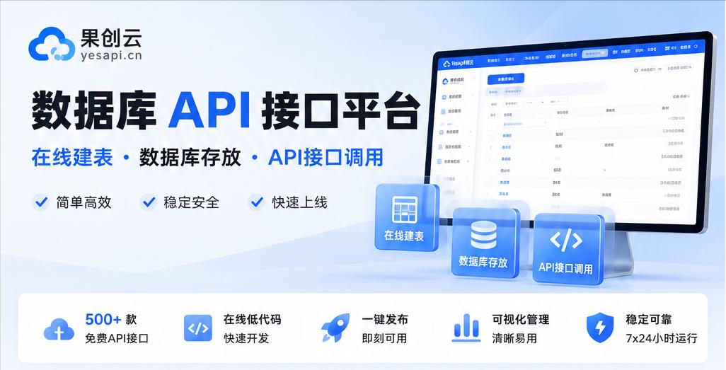 对于「正在做项目、缺接口能力、想快速上线」的开发者，欢迎来用：
果创云 YesA