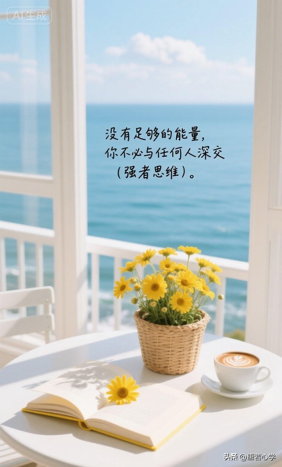 没有足够的能量，你不必与任何人深交（强者思维） 。

《道德经》里说，“上士闻道