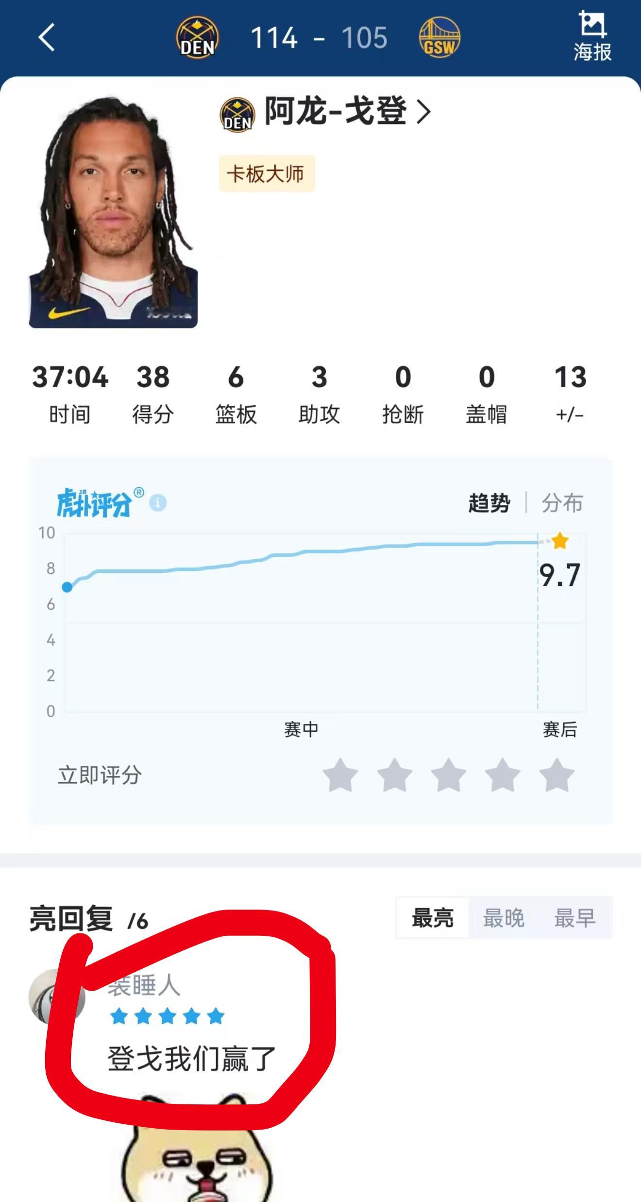 网友都是天才[允悲]湖人勇士此消彼长掘金vs勇士 ​​​