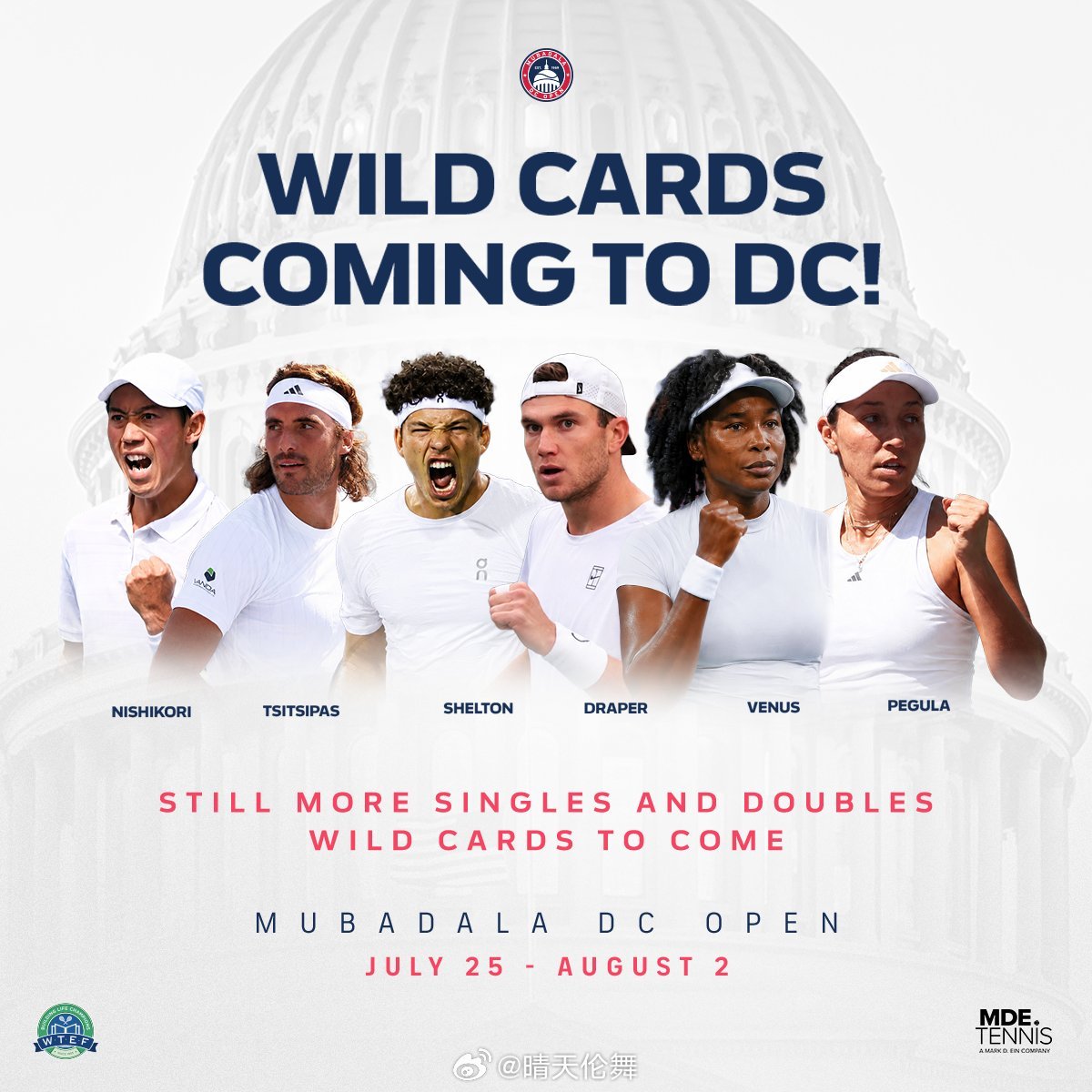 华盛顿WTA500/ATP500正赛外卡佩古拉🇺🇸大威廉姆斯🇺🇸谢尔顿?