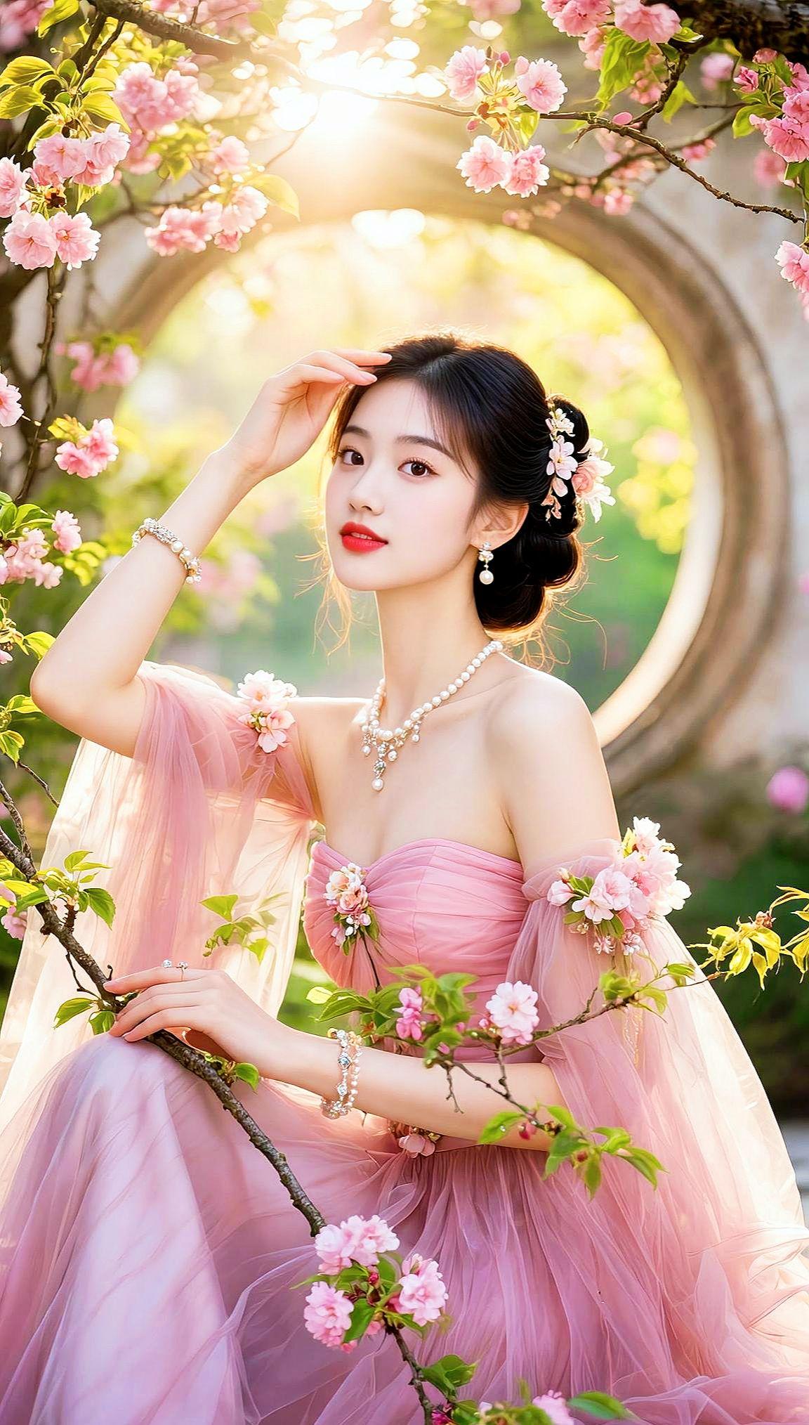 AI新中式古风写真 抖音ai创作 古风之美在于意境 森系少女 国风古韵