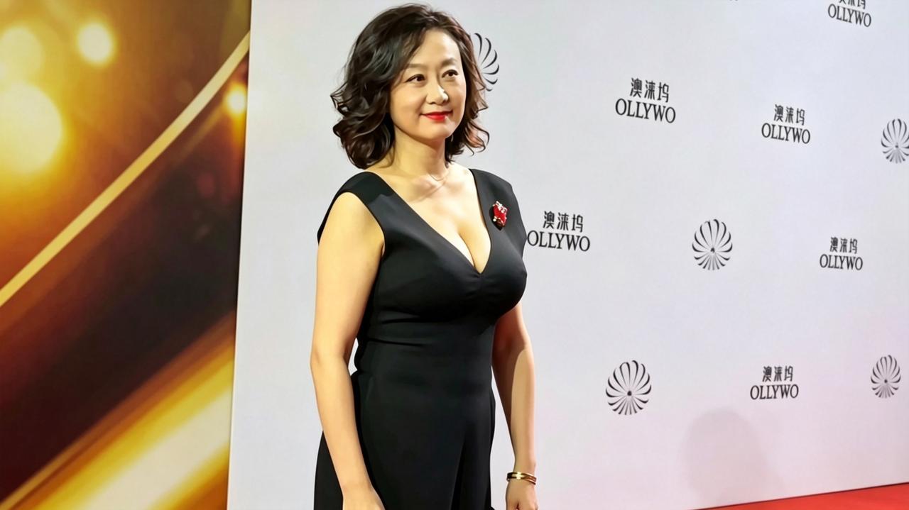 当年凭借经典角色打动无数观众的实力派女演员，如今63岁，一袭黑色礼服亮相红毯，精