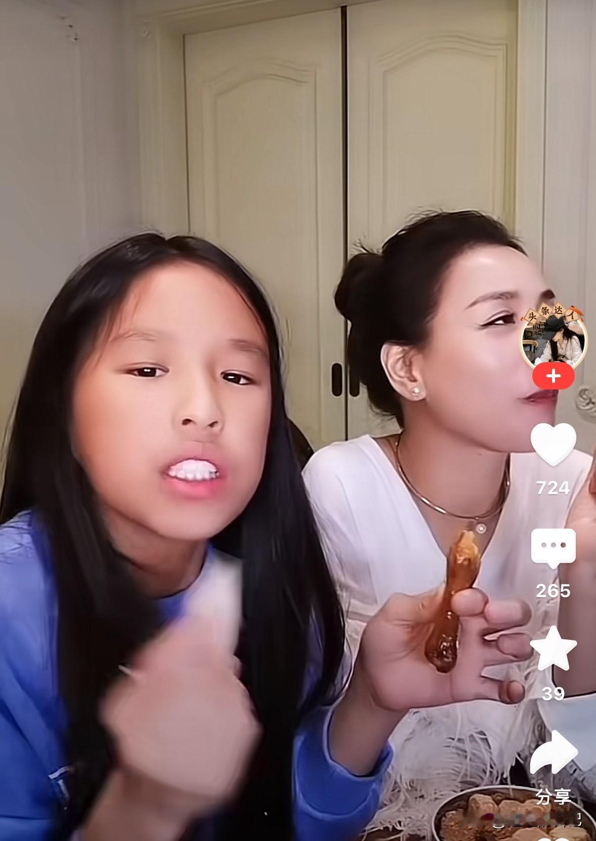 张庭母女发视频，女儿阳光又自信，她说“不要在评论我的长相了，我又不是靠脸吃饭的”