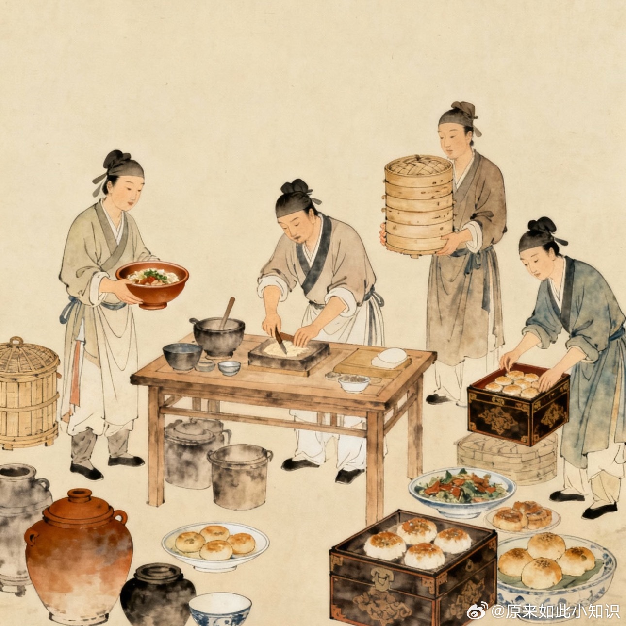 原来如此冷知识丨想吃美食穿越得在宋朝起步早前朝代百姓大多只吃一日两餐，食材十分匮