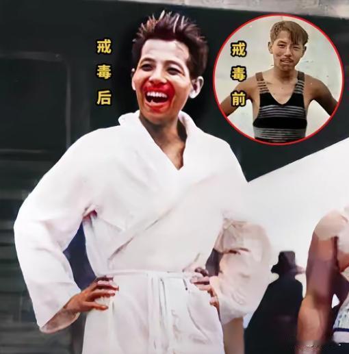 1933年，张学良成功戒毒后兴奋的拍下了这张照片。他身穿浴袍双手叉腰，从瘾君子重