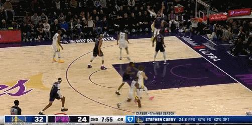 上半场结束，勇士47:46森林狼；穆迪今天挺准（三分6中3，投篮9中5），但是对