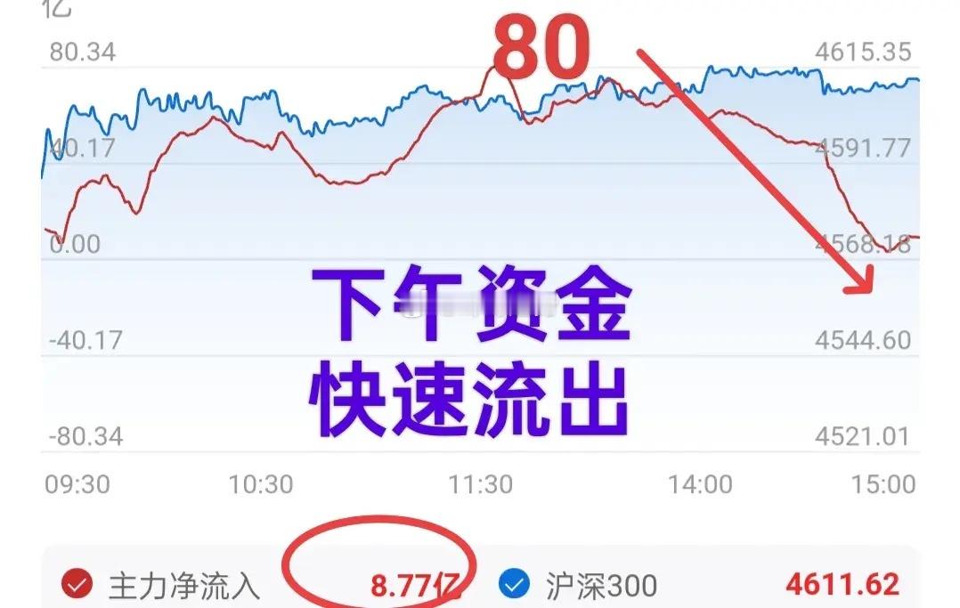 A股：大盘四连阳，一些投资者心里活络起来了。今天一个很扎心的事实，主力资金下午是