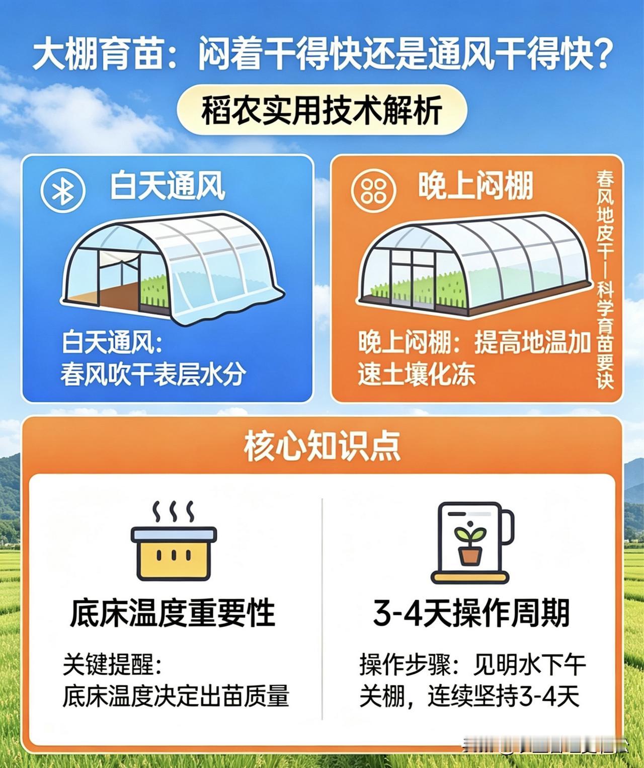 北方早春水稻棚室育苗注意事项早春插秧 寒地黑土地大米 早春稻催芽