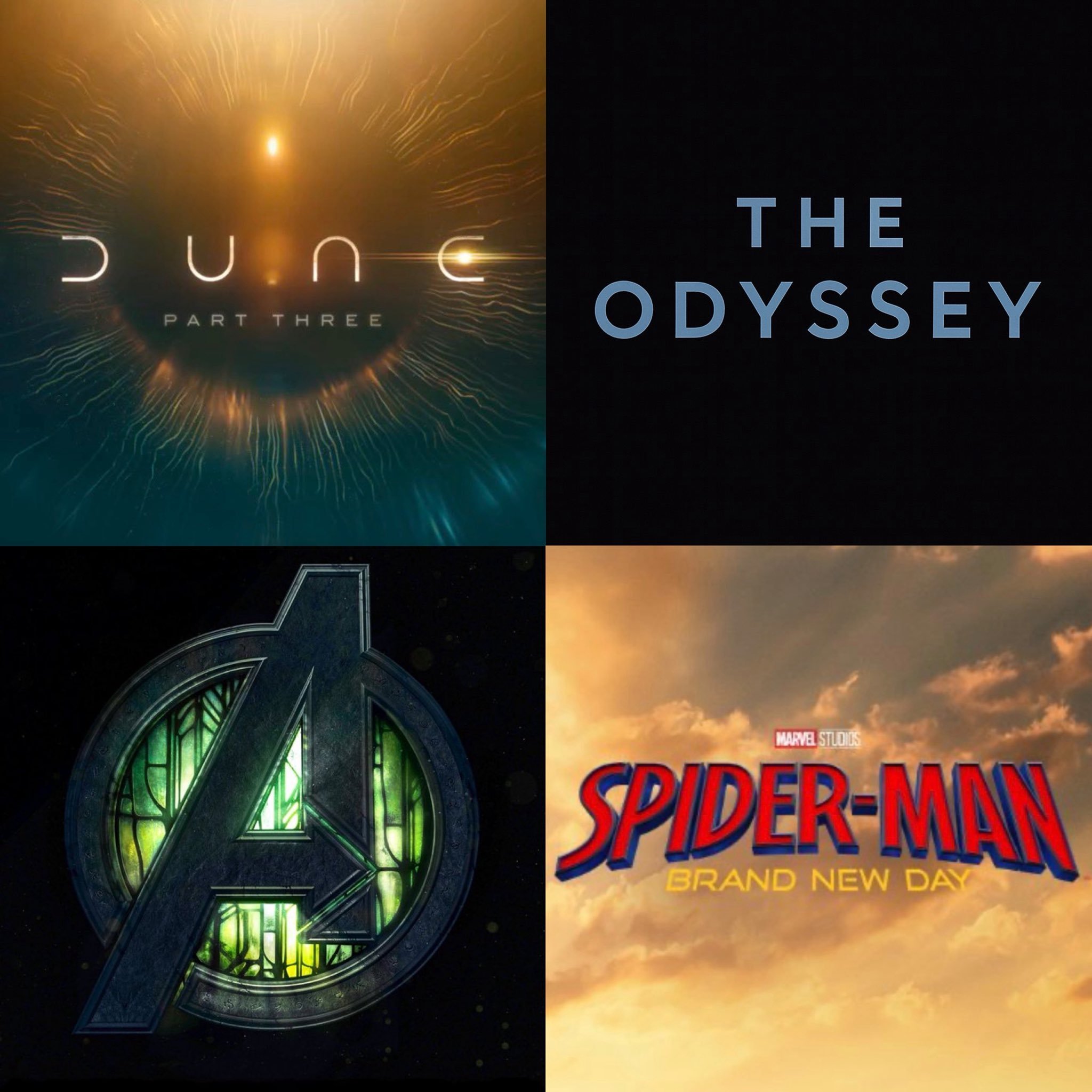 2026好莱坞大片预告《奥德赛》✅《沙丘3》✅《蜘蛛侠4》✅ 《复仇者联盟5》⏳