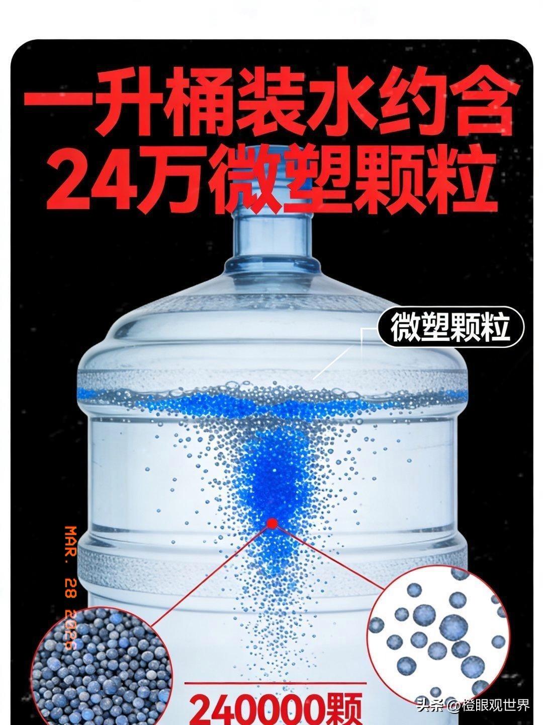 你每天喝的桶装水，可能正在往你身体里倒塑料！

刚刚看到一个数据，整个人都不好了