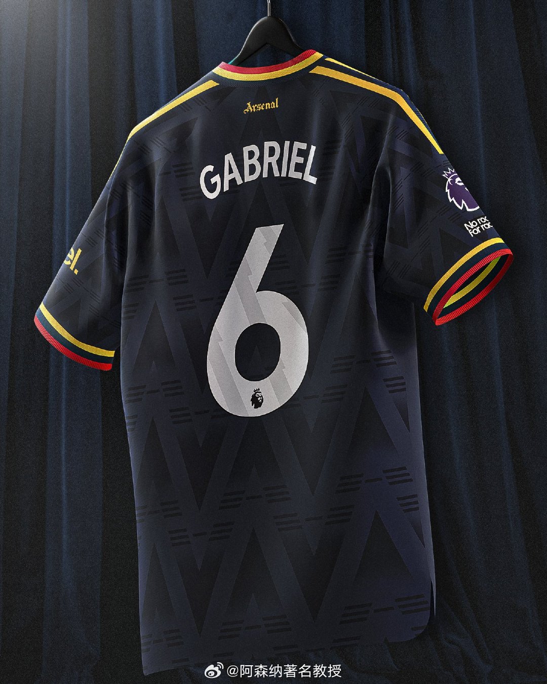 国外博主晒阿森纳2026/27赛季客场球衣泄露图的成品效果图  英超联赛 阿森纳