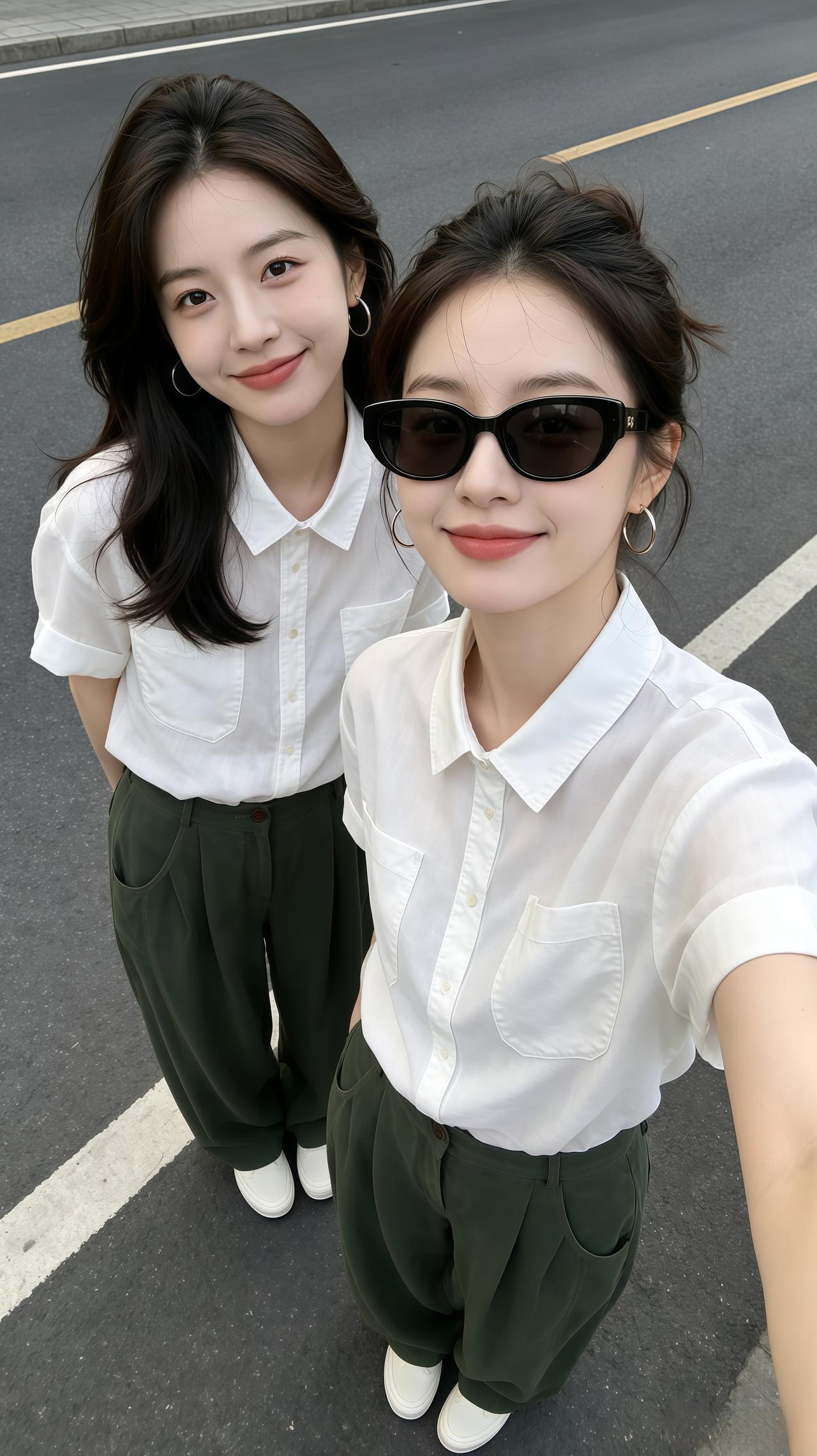 姐妹穿搭松弛感拉满 夏日通勤穿搭好清爽 夏季姐妹穿搭 穿搭 ootd穿搭