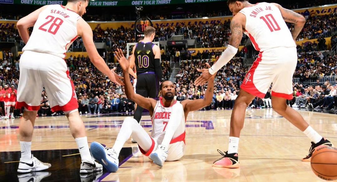 火箭湖人G3最新消息，杜兰特因伤不打，五子首发，看看能打出个什么花样吧！