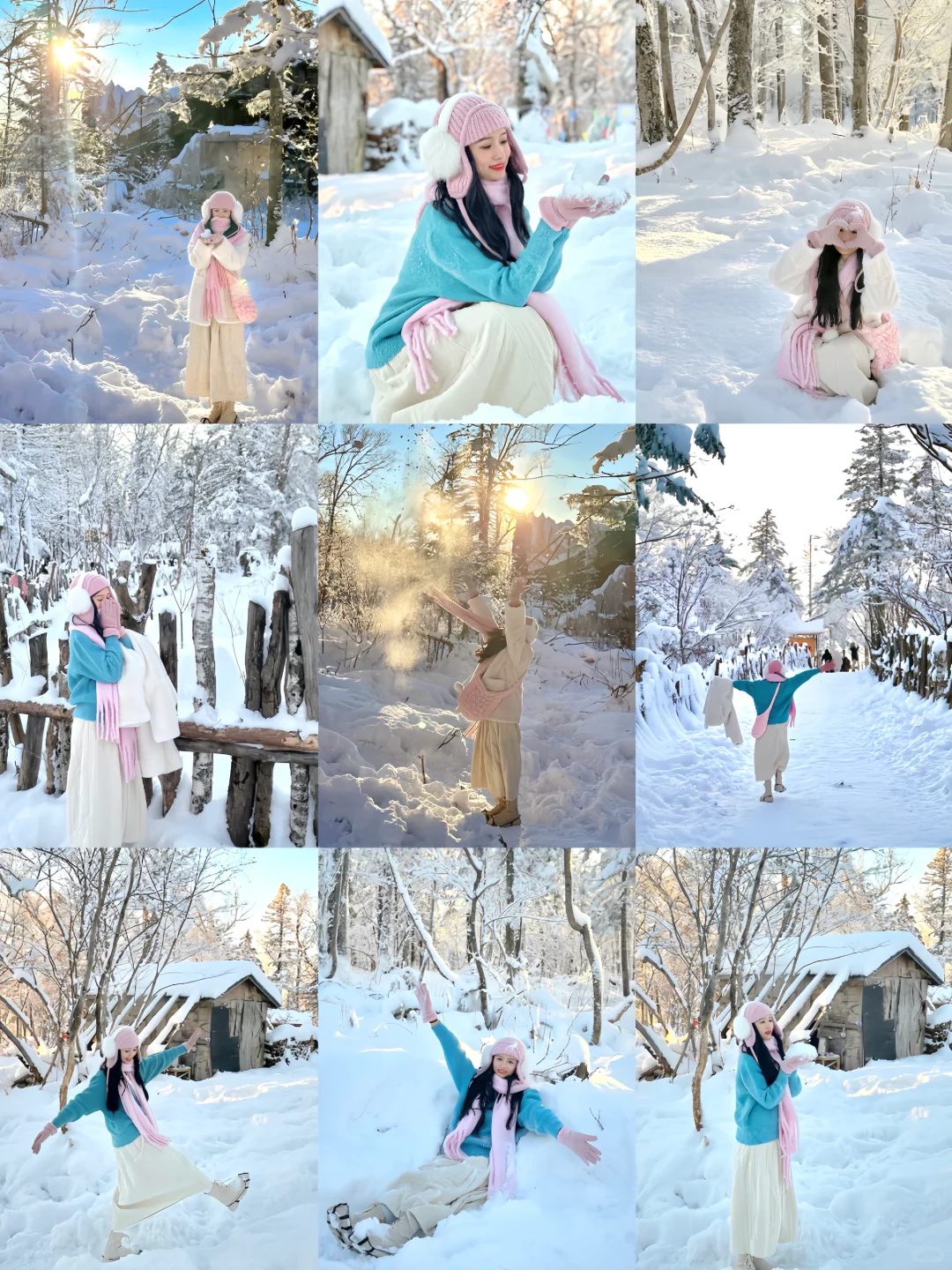 存一些雪地简单拍照姿势｜发py圈赢麻啦！！！📷