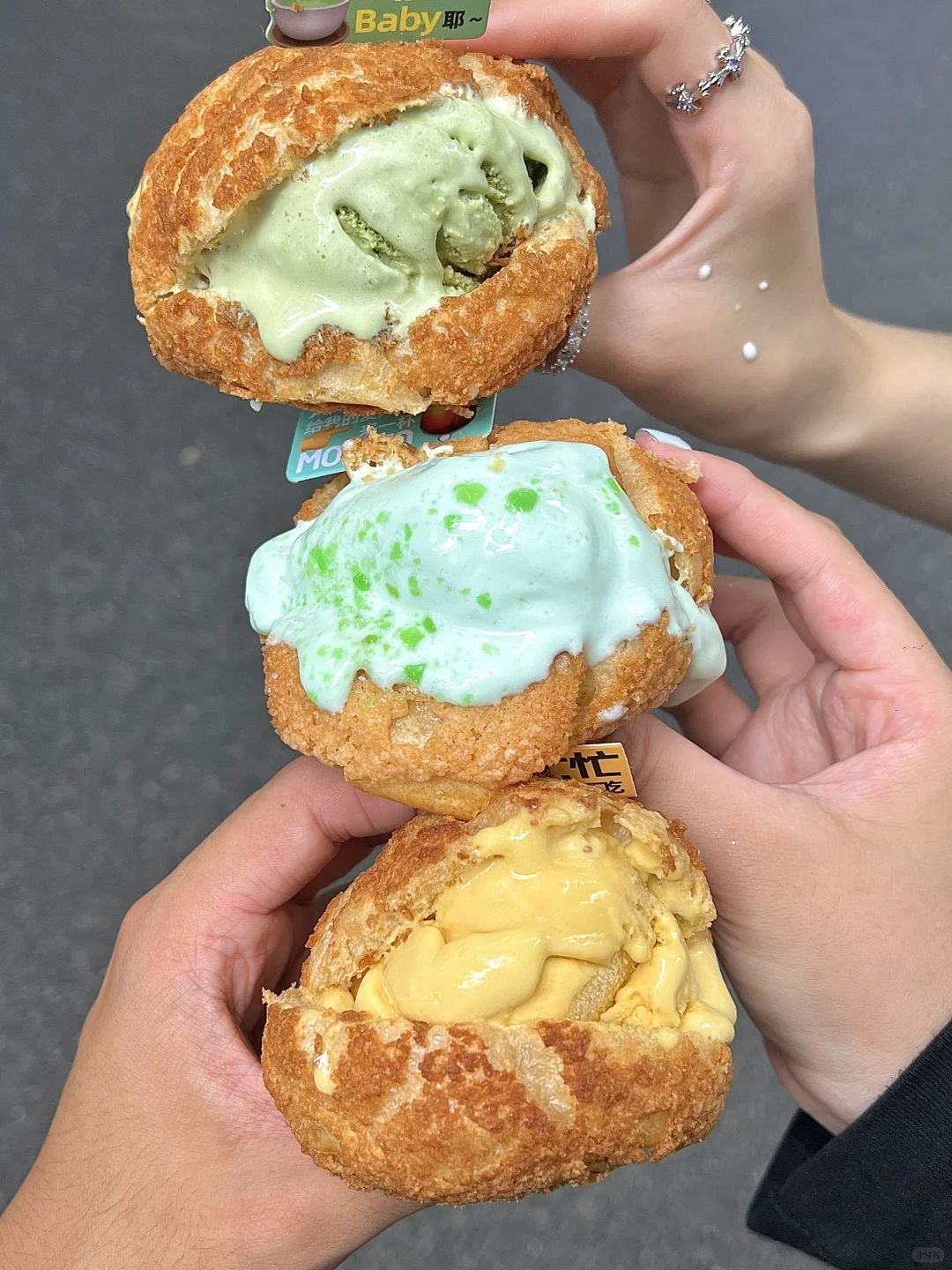 上海的冰淇淋泡芙真的好超前啊！！！