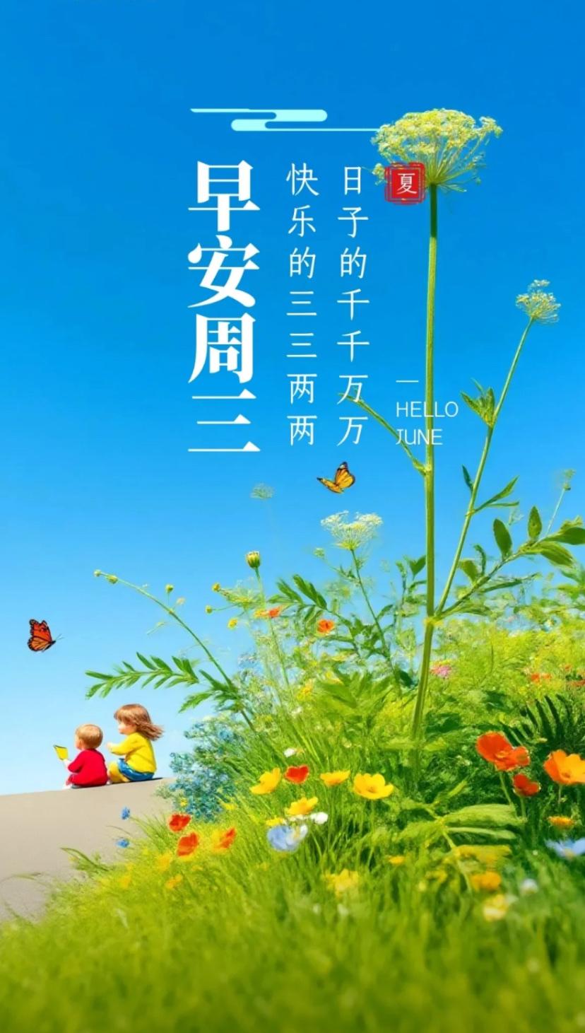 夏晨问安，盛夏扬旗七月天，初心芳华山河安。
2026./07.01.
[微风][