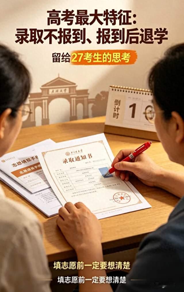 高考最大特征：录取不报到、报到后退学，留给 27 考生的思考