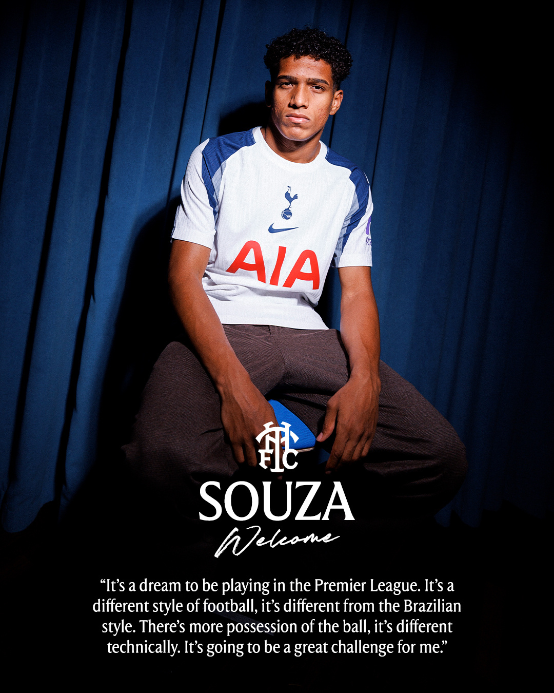 索萨：“这是一种难以形容的美妙感受，能成为热刺的一员，对我来说是一种独一无二的体