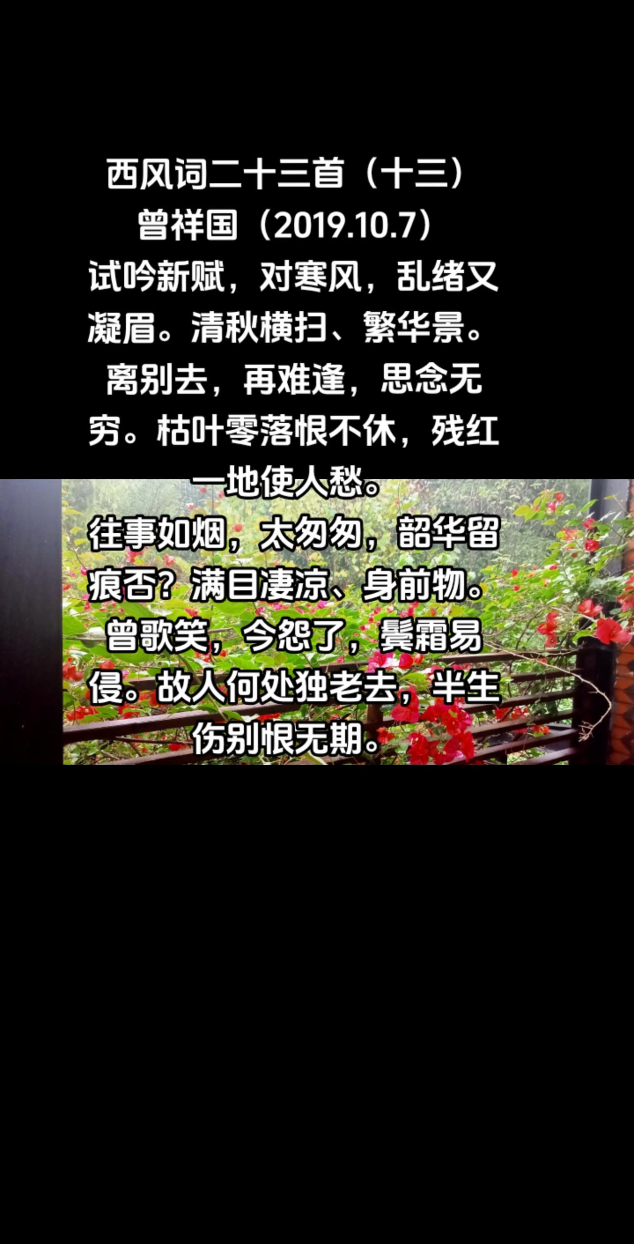 西风词二十三首（十三）